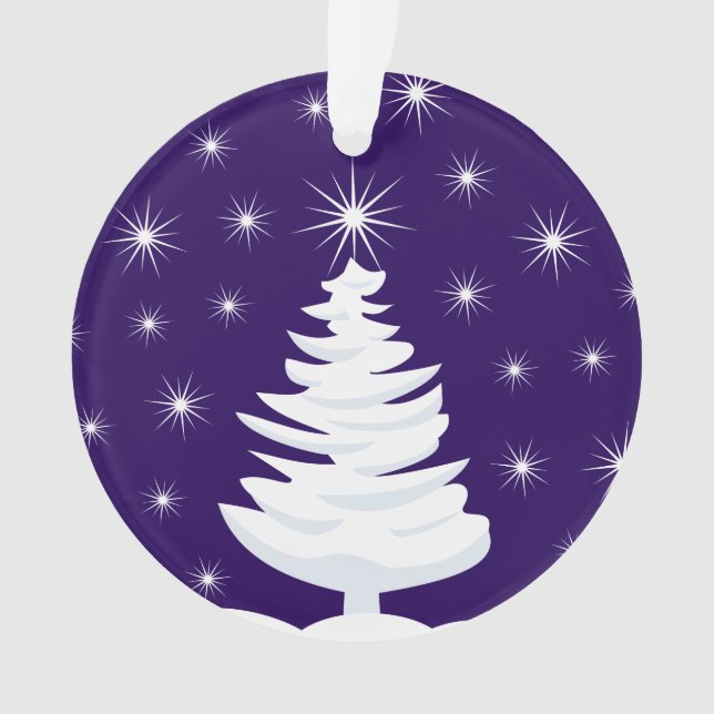 Weihnachtsbaum & Star Circle Ornament, umgedreht Ornament (Vorderseite)