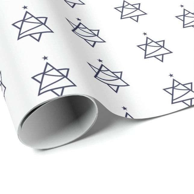 Weihnachtsbaum-Star von David Geschenkpapier (Rolleneckpunkt)