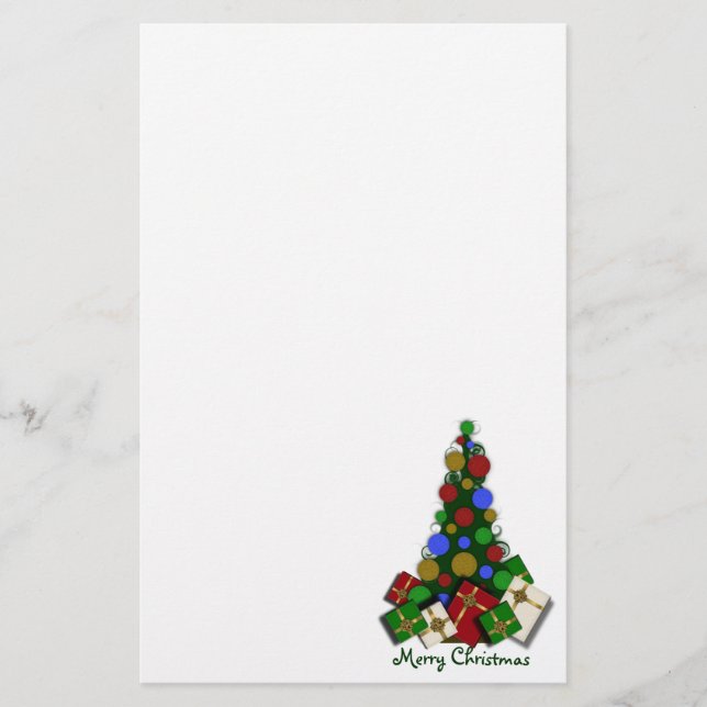 Weihnachtsbaum stationär briefpapier (Vorderseite)
