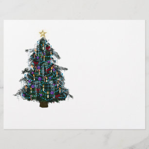 Weihnachtsbaum-Stationary Briefbogen