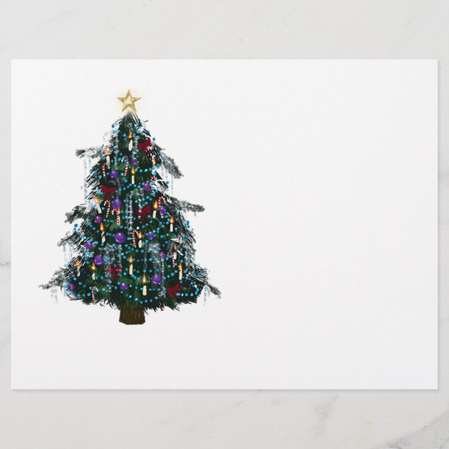 Weihnachtsbaum-Stationary Briefbogen (Vorderseite)