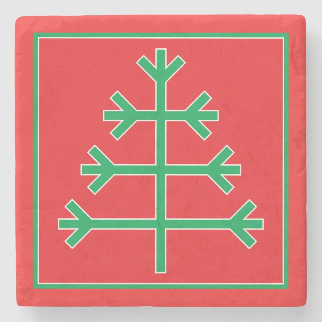 Weihnachtsbaum Steinuntersetzer (Vorderseite)