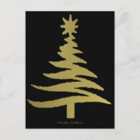 Weihnachtsbaum Stencil Gold