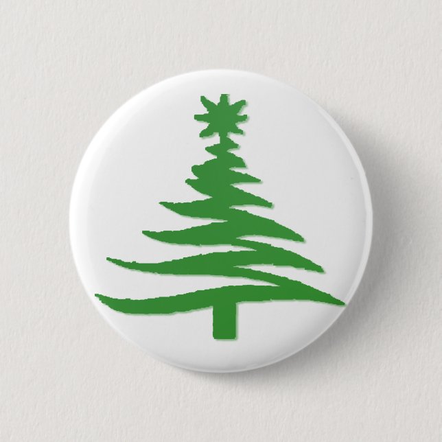 Weihnachtsbaum Stencil Green Button (Vorderseite)