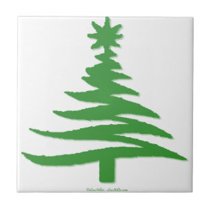 Weihnachtsbaum Stencil Green Fliese