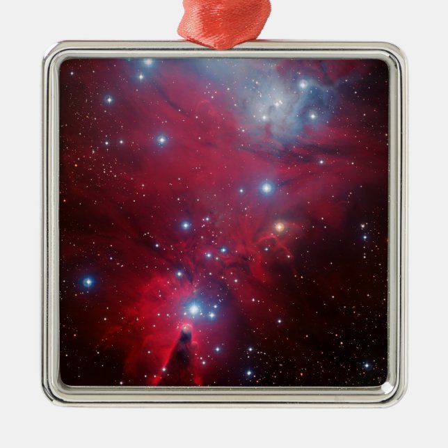 Weihnachtsbaum-Sternhaufen Silbernes Ornament (Vorne)