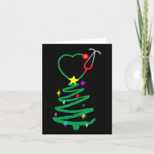 Weihnachtsbaum Stethoscope Nurses Xmas Scrub Karte