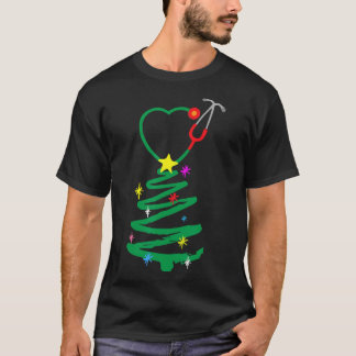 Weihnachtsbaum Stethoscope Nurses Xmas Scrub T-Shirt