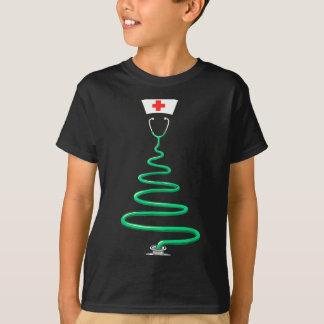 Weihnachtsbaum-Stethoskop-Krankenschwester Phisigo T-Shirt