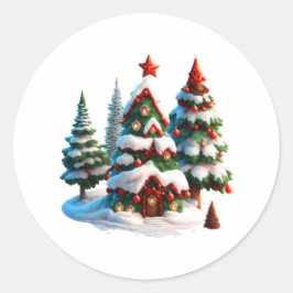 Weihnachtsbaum, Sticker für das neue Jahr, Weihnac