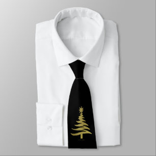 Weihnachtsbaum Stift Gold auf schwarz Krawatte