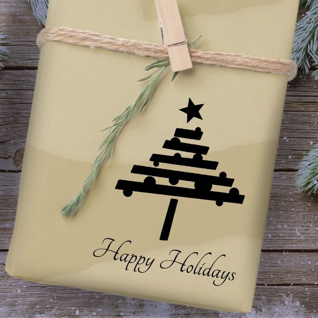 Weihnachtsbaum Stilvolle Skriptwoche Gummistempel (Von Creator hochgeladen)