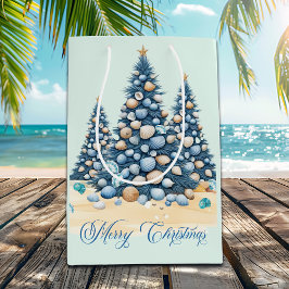 Weihnachtsbaum Strand Frohe Weihnachten Mittlere Geschenktüte