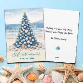 Weihnachtsbaum Strand Mele Kalikimaka Feiertagskarte