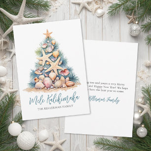 Weihnachtsbaum Strand Mele Kalikimaka Feiertagskarte