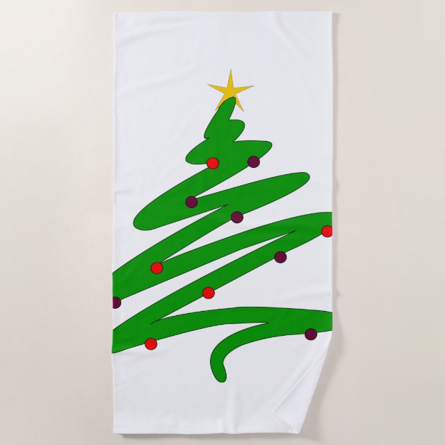 Weihnachtsbaum Strandtuch (Vorderseite)