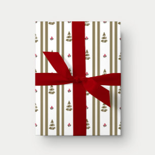 Weihnachtsbaum-Streifen-Feiertags-Geschenkverpacku Geschenkpapier