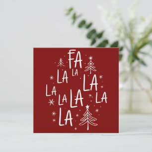 Weihnachtsbaum Süße Feiertage Fa La La La Gemütlic Feiertagskarte
