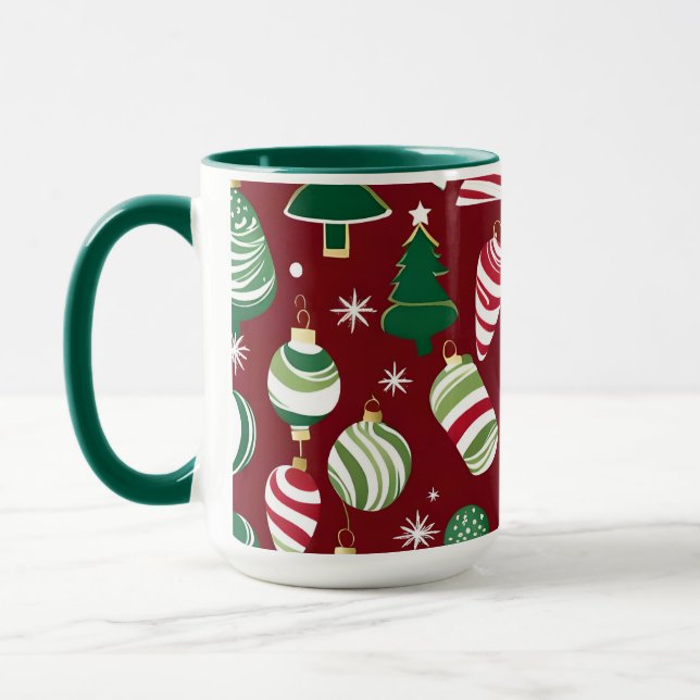 Weihnachtsbaum Süßigkeiten Ornamente Kaffeetasse (Links)