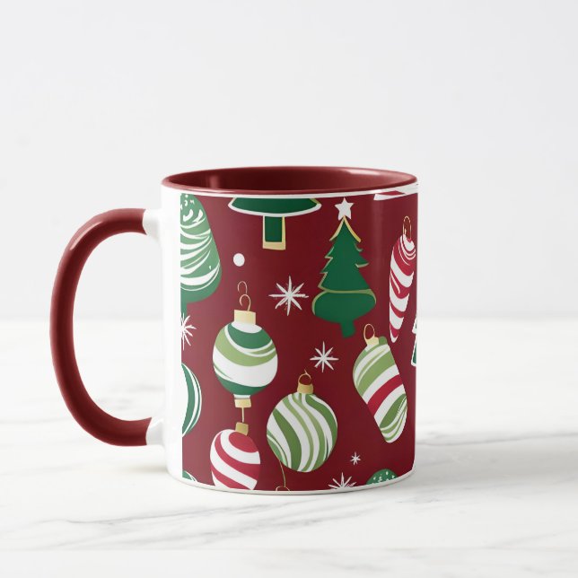 Weihnachtsbaum Süßigkeiten Ornamente Kaffeetasse (Links)