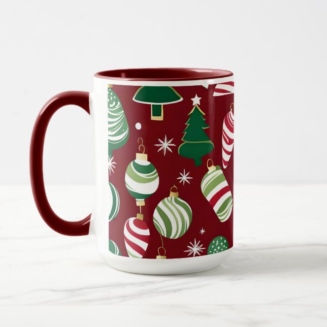 Weihnachtsbaum Süßigkeiten Ornamente Kaffeetasse (Links)