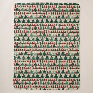 Weihnachtsbaum Sweater Strick Traditionelles Muste Sherpadecke