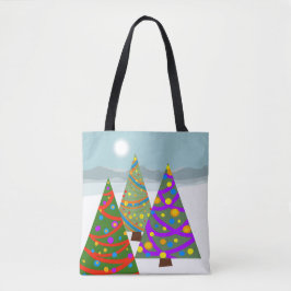 Weihnachtsbaum-Szene-Tasche