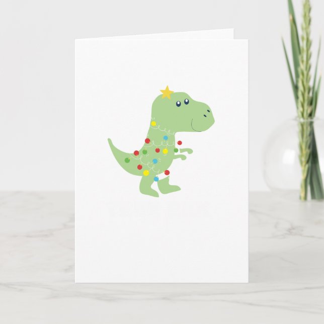 Weihnachtsbaum T Rex Dinosaur Funny Geschenk Karte (Vorderseite)
