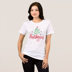 Weihnachtsbaum-T-Shirt   Festlicher Feiertagsstil Tri-Blend Shirt