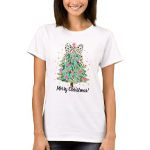Weihnachtsbaum-T - Shirt mit Coquette Bow