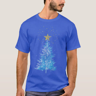 Weihnachtsbaum Tanne Tree Poinsettia Stars T-Shirt