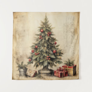 Weihnachtsbaum-Tapestry Wandteppich