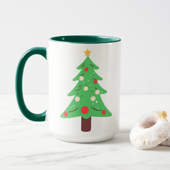 Weihnachtsbaum Tasse (Mit Donut)