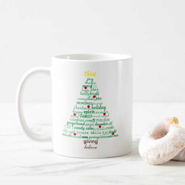 Weihnachtsbaum - Tasse (Mit Donut)