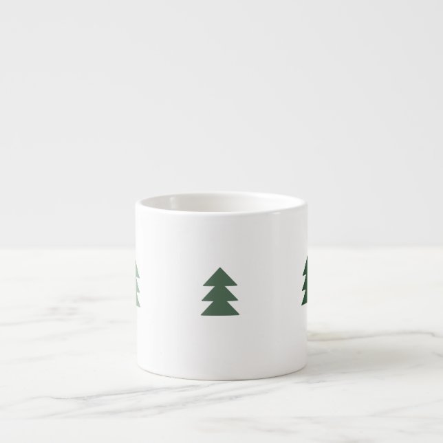 Weihnachtsbaum-Tasse (grün) Espressotasse (Vorderseite)