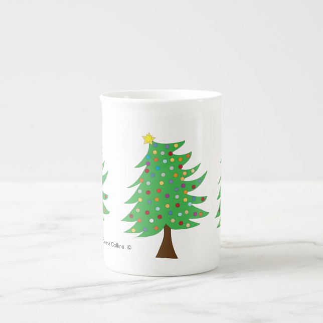 Weihnachtsbaum-Tasse Prozellantasse (Vorderseite)