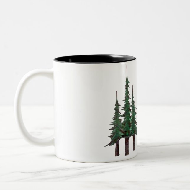 Weihnachtsbaum-Tasse Zweifarbige Tasse (Links)