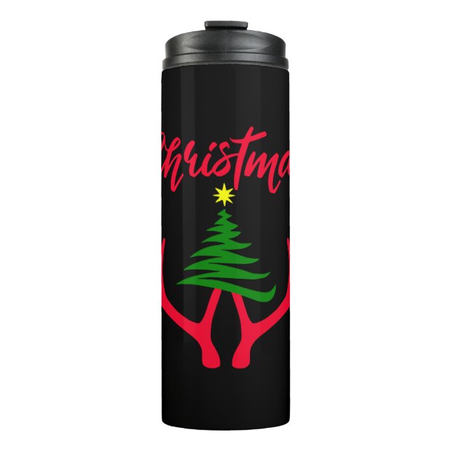 Weihnachtsbaum Thermosbecher (Vorderseite)