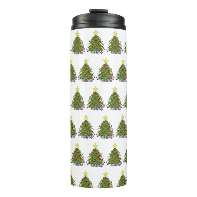 Weihnachtsbaum Thermosbecher (Vorderseite)