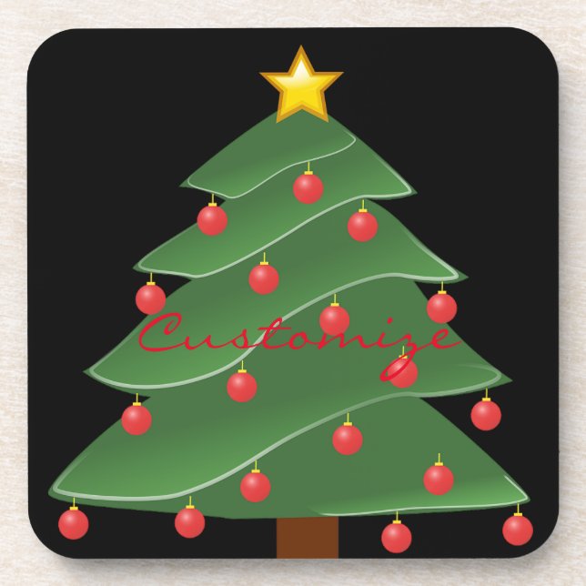 Weihnachtsbaum Thunder_Cove Untersetzer (Vorderseite)