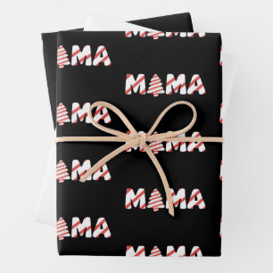 Weihnachtsbaum-Torte passende Familienparty Mama  Geschenkpapier Set