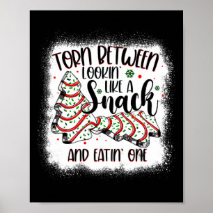 Weihnachtsbaum Torte zwischen Anblick wie eine na Poster