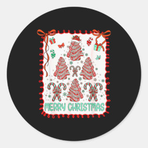 Weihnachtsbaum-Torten Lustig Debbie Becky Jen Tort Runder Aufkleber