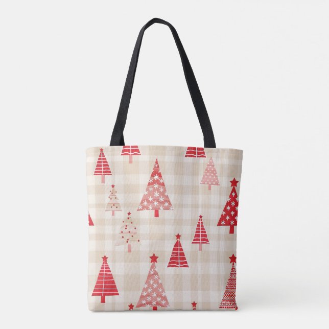 Weihnachtsbaum Tote Tasche (Rückseite)