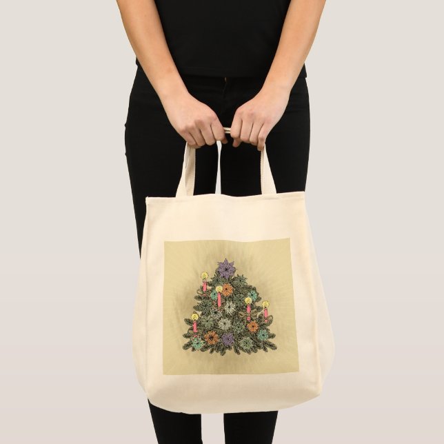 Weihnachtsbaum - Tote Tasche, Lebensmitteltasche Tragetasche (Vorderseite (Produkt))