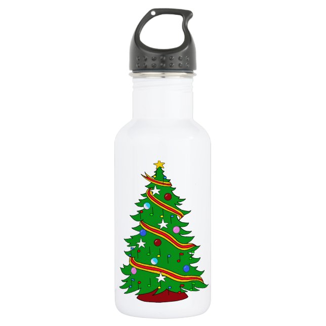 Weihnachtsbaum Trinkflasche (Vorderseite)