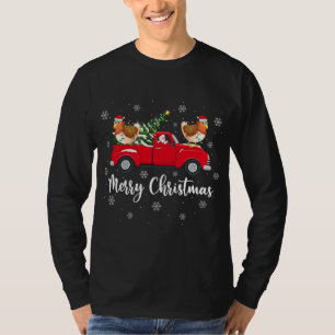 Weihnachtsbaum Truck Chicken Bird Chr T-Shirt