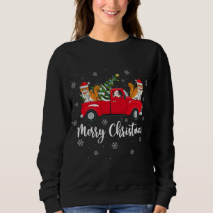 Weihnachtsbaum Truck Persische Katze Chri Sweatshirt