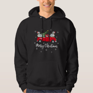 Weihnachtsbaum Truck Swan Bird Christ Hoodie