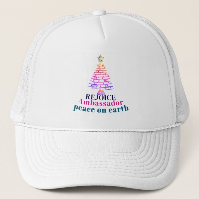 Weihnachtsbaum Truckerkappe (Vorderseite)